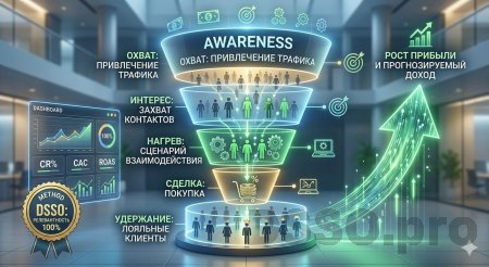 Воронка продаж: полная архитектура от первого касания до закрытия сделки без потери бюджета