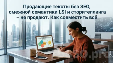 Продающие тексты без SEO, смежной семантики LSI и сторителлинга – не продают: как совместить всё