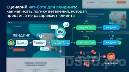 Сценарий чат-бота для лендинга: как написать логику ветвления, которая продаёт, а не раздражает клиента